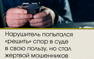 Нарушитель попытался «решить» спор в суде в свою пользу, но стал жертвой мошенников
