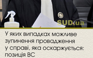 У яких випадках можливе зупинення провадження у справі, яка оскаржується: позиція ВС