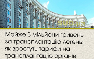 Майже 3 мільйони гривень за трансплантацію легень: як зростуть тарифи на трансплантацію органів