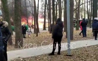 В одном из парков Киева вспыхнул пожар в зверинце