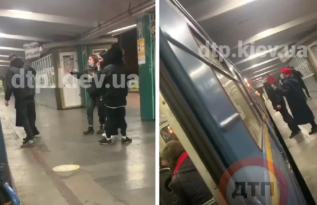 В Киеве подростки устроили дебош в метро: видео