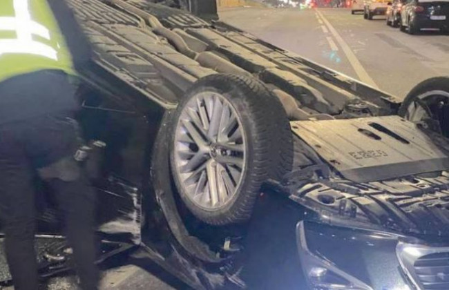 Смертельное ДТП с опрокидываем в Киеве: у пешехода не было шансов, фото