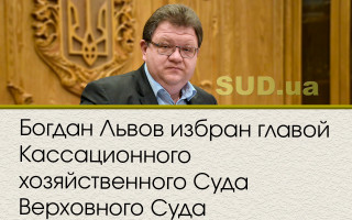 Богдан Львов избран главой Кассационного хозяйственного Суда Верховного Суда