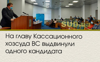 На главу Кассационного хозсуда ВС выдвинули одного кандидата
