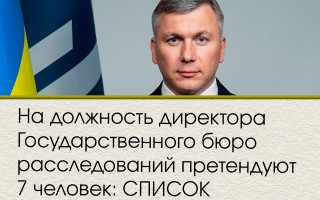 На должность директора Государственного бюро расследований претендуют 7 человек: СПИСОК