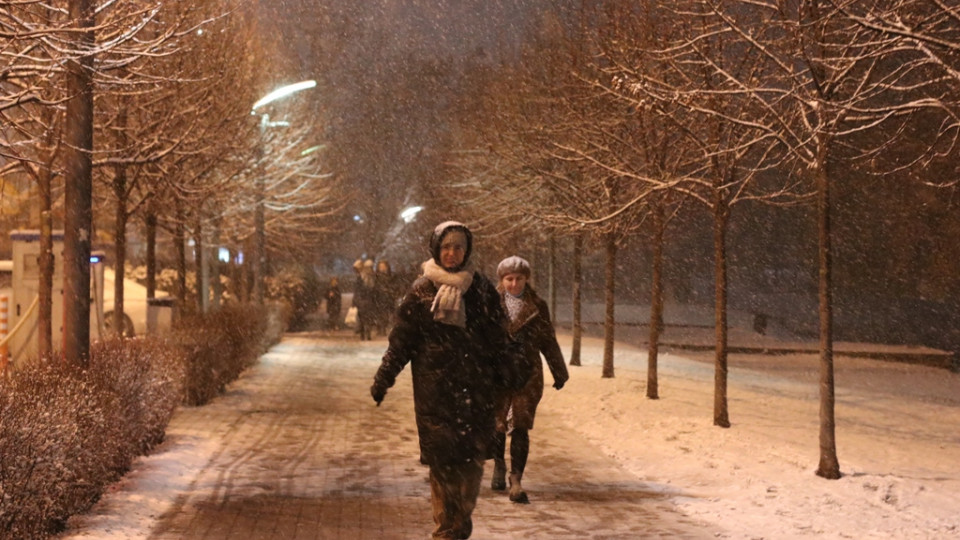 В Киеве выпал первый снег, фото