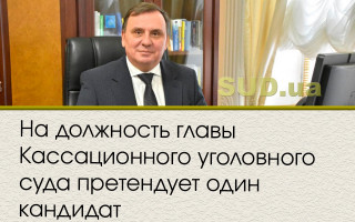На должность главы Кассационного уголовного суда претендует один кандидат