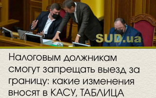 Налоговым должникам смогут запрещать выезд за границу: какие изменения вносят в КАСУ, ТАБЛИЦА