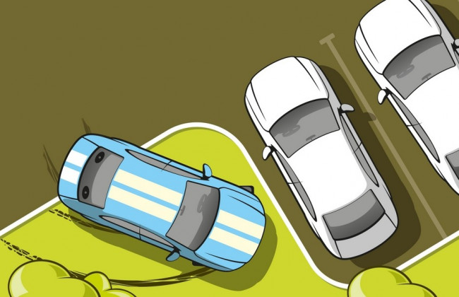 В Киеве наказали «героя парковки»: на авто бросили куски бетонного блока