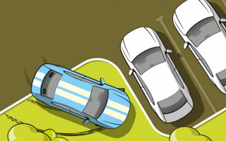 В Киеве наказали «героя парковки»: на авто бросили куски бетонного блока