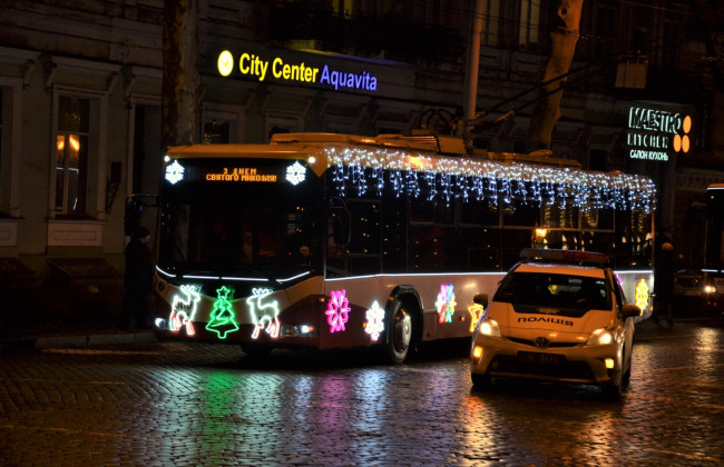 В Одессе состоится парад новогодних троллейбусов