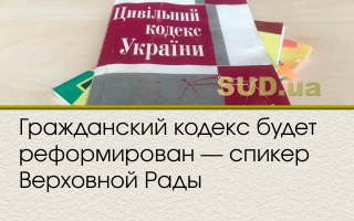 Гражданский кодекс будет реформирован, — спикер Верховной Рады