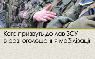 Кого призвуть до лав ЗСУ в разі оголошення мобілізації
