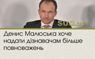 Денис Малюська хоче надати дізнавачам більше повноважень
