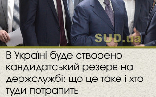 В Україні буде створено кандидатський резерв на держслужбі: що це таке і хто туди потрапить