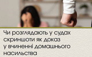 Чи розглядають у судах скриншоти як доказ у вчиненні домашнього насильства