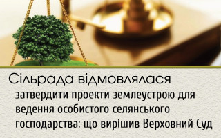 Сільрада відмовлялася затвердити проекти землеустрою для ведення особистого селянського господарства: що вирішив Верховний Суд