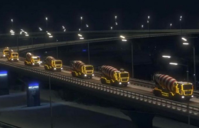 Киевлян будут «поздравлять» новогодние бетономешалки, видео