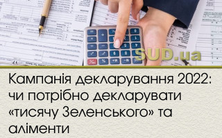 Кампанія декларування 2022: чи потрібно декларувати «тисячу Зеленського» та аліменти