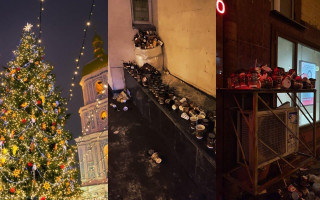 Киевлян удивили последствиями новогодних праздников возле главной елки: фото