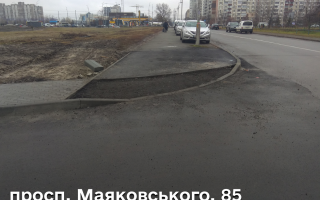 Заасфальтировали часть тротуара с газоном: в Киеве супермаркет расширил свой заезд на парковку