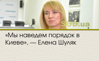 «Мы наведем порядок в Киеве», — Елена Шуляк
