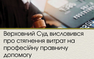 Верховний Суд висловився про стягнення витрат на професійну правничу допомогу