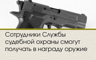 Сотрудники Службы судебной охраны смогут получать в награду оружие