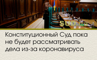 Конституционный Суд пока не будет рассматривать дела из-за коронавируса