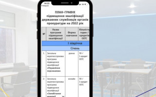 Підвищення кваліфікації держслужбовців органів прокуратури на 2022 рік: з’явився графік