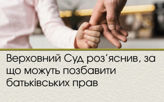 Верховний Суд роз’яснив, за що можуть позбавити батьківських прав