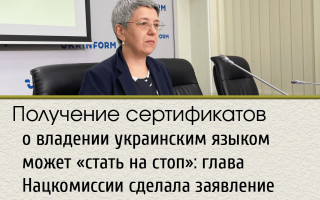 Получение сертификатов о владении украинским языком может «стать на стоп»: глава Нацкомиссии сделала заявление