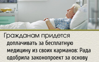 Гражданам придется доплачивать за бесплатную медицину из своих карманов: Рада одобрила законопроект за основу