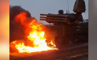 В Николаевской области подожгли вражескую технику, видео