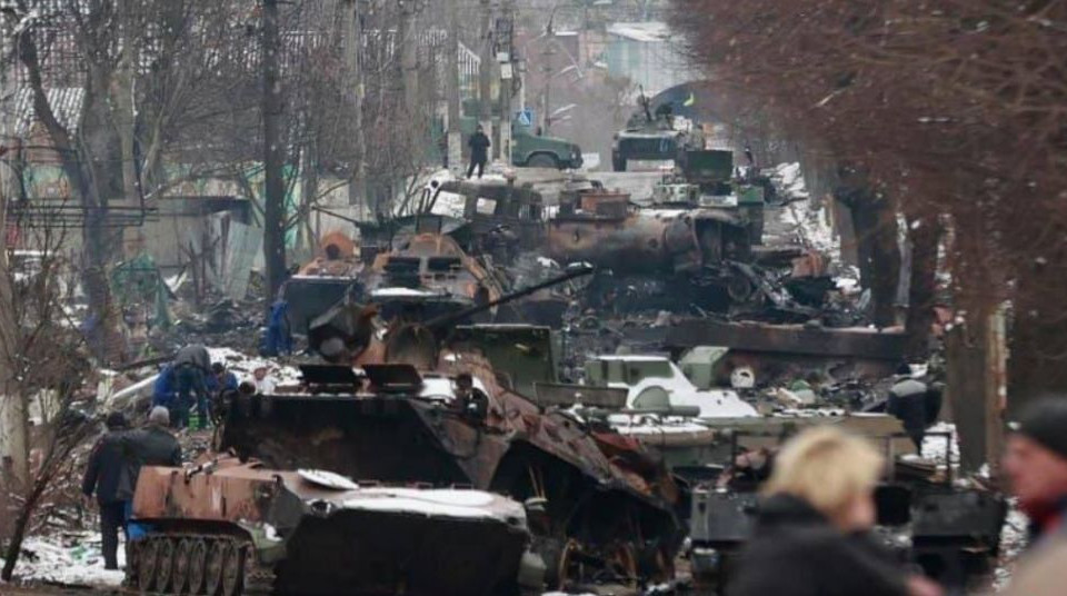 В Буче уничтожили огромное количество военной техники оккупантов, ФОТО