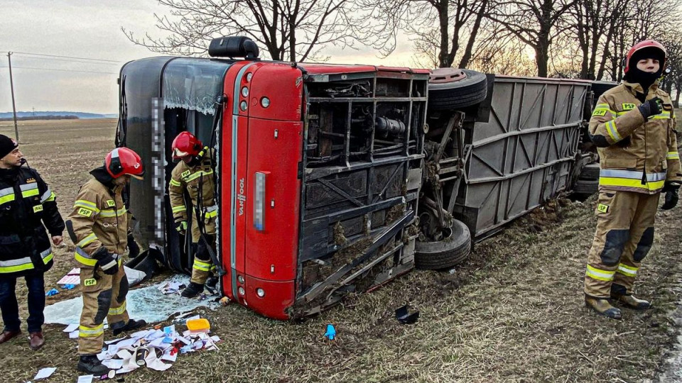В Польше перевернулся автобус с украинскими беженцами: есть пострадавшие