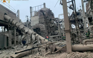 Последствия авиаудара по ТЭЦ в Ахтырке: фото