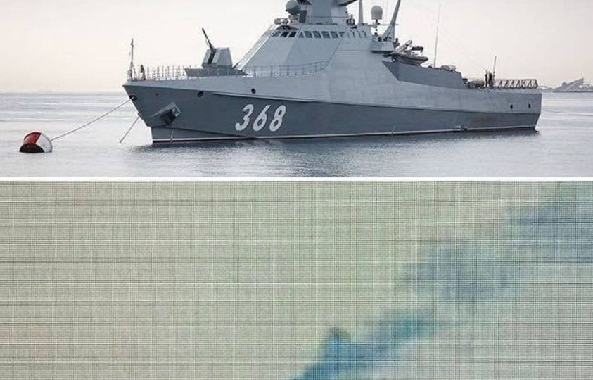 Как ВСУ подбили российский корабль: впечатляющее видео