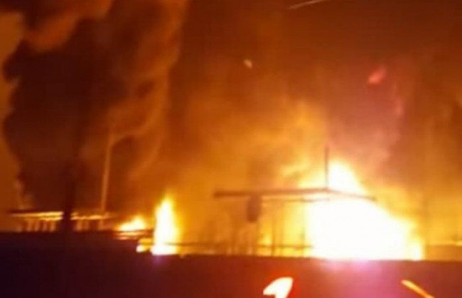 В Житомирской области оккупанты ударили по нефтебазе, видео