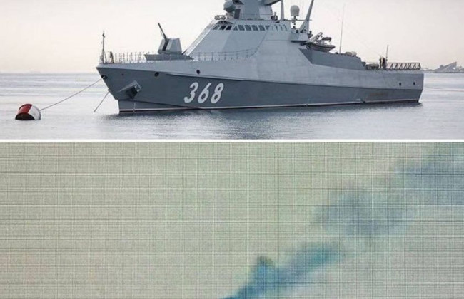 Как ВСУ подбили российский корабль: впечатляющее видео