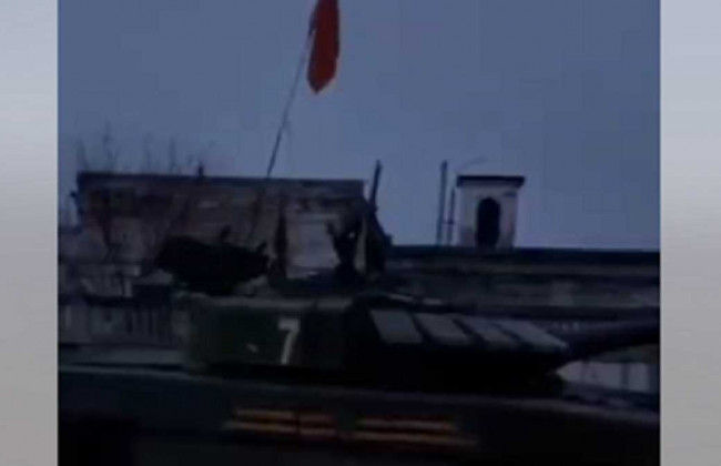 Очередной трофей: в Сумах украинские военные забрали у россиян парадный танк, видео