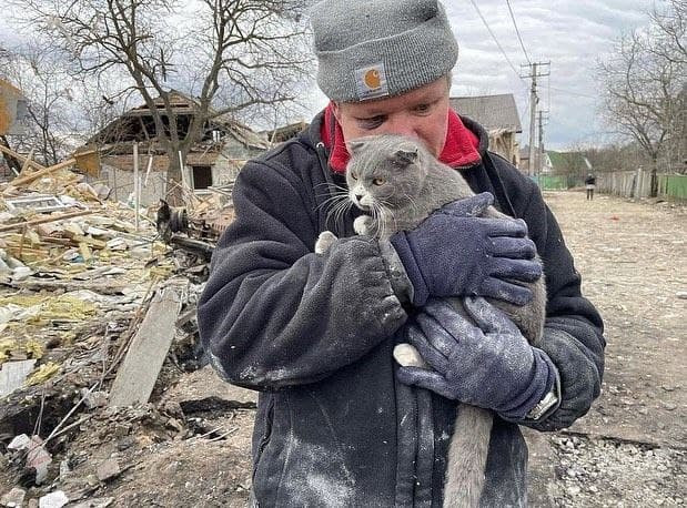 Врятував лише кота: через обстріли чоловік втратив дружину, доньку та всю родину