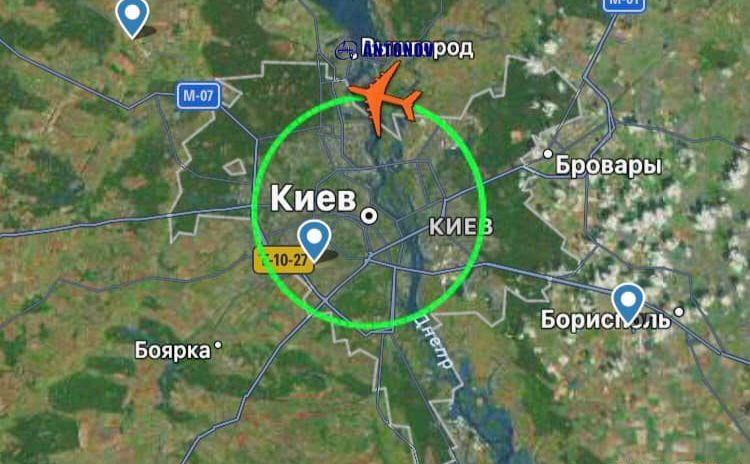 «Мрія» над Києвом: на міжнародній карті польотів з’явилися позивні літака-легенди