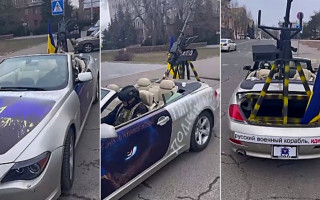 Украинцы превратили спорткар BMW в боевую машину, фото