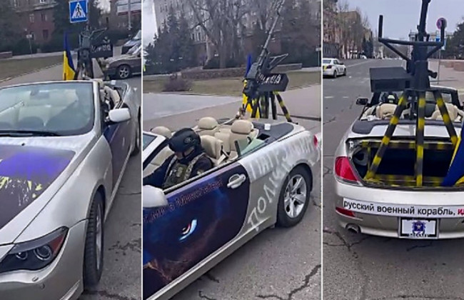 Украинцы превратили спорткар BMW в боевую машину, фото