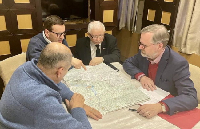 В Киев прибыли премьеры Польши, Чехии и Словении: фото