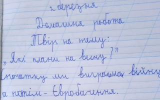 Виграємо війну і поїдемо в Крим на море: український школяр написав твір про свої плани на весну