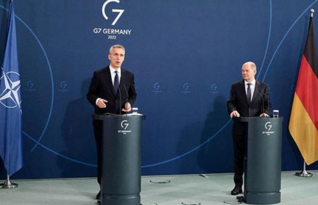 «Украина имеет право защищать себя»: Генсек НАТО и Олаф Шольц обсудили развертывание дополнительных войск в Литве и истребителей в Румынии