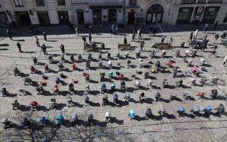109 порожніх дитячих візочків: у Львові проводять акцію пам'яті вбитих росіянами дітей, фото