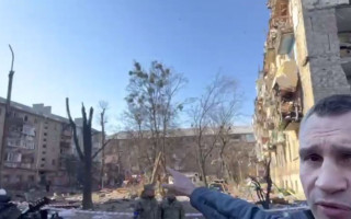 Кличко показал разрушения после утреннего обстрела Киева, видео
